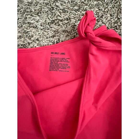 HELMUT LANG Asymmetric Twist Midi Dress In Fuchsia - Rose - XS/S - Picture 4 of 4